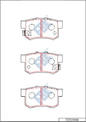 FBK FD5066M - Kit de plaquettes de frein, frein à disque cwaw.fr