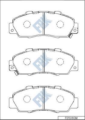 FBK FD5060M - Kit de plaquettes de frein, frein à disque cwaw.fr