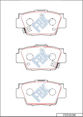 FBK FD5063M - Kit de plaquettes de frein, frein à disque cwaw.fr