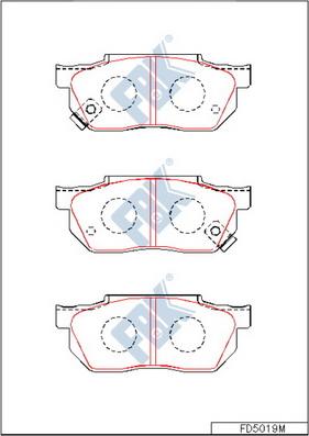 FBK FD5019M - Kit de plaquettes de frein, frein à disque cwaw.fr