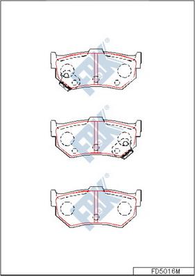 FBK FD5016M - Kit de plaquettes de frein, frein à disque cwaw.fr