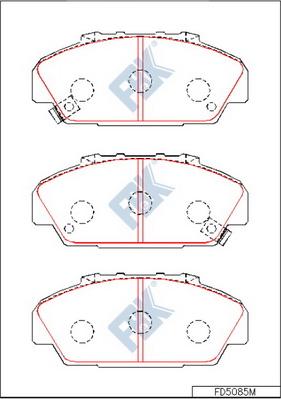 FBK FD5085M - Kit de plaquettes de frein, frein à disque cwaw.fr