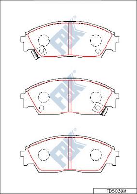 FBK FD5039M - Kit de plaquettes de frein, frein à disque cwaw.fr