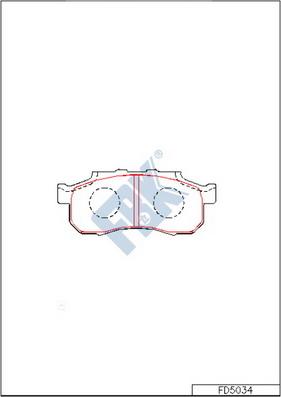 FBK FD5034 - Kit de plaquettes de frein, frein à disque cwaw.fr