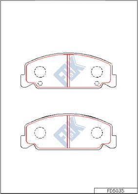 FBK FD5035 - Kit de plaquettes de frein, frein à disque cwaw.fr