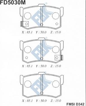 FBK FD5030M - Kit de plaquettes de frein, frein à disque cwaw.fr