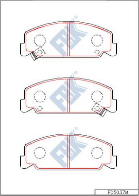 FBK FD5037M - Kit de plaquettes de frein, frein à disque cwaw.fr