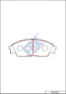 FBK FD5021 - Kit de plaquettes de frein, frein à disque cwaw.fr