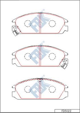 FBK FD5022M - Kit de plaquettes de frein, frein à disque cwaw.fr