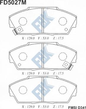 FBK FD5027M - Kit de plaquettes de frein, frein à disque cwaw.fr