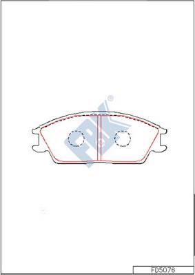 FBK FD5076 - Kit de plaquettes de frein, frein à disque cwaw.fr