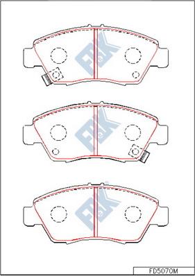 FBK FD5070M - Kit de plaquettes de frein, frein à disque cwaw.fr