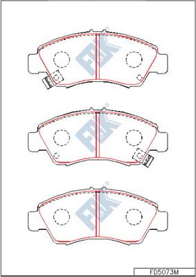 FBK FD5073M - Kit de plaquettes de frein, frein à disque cwaw.fr