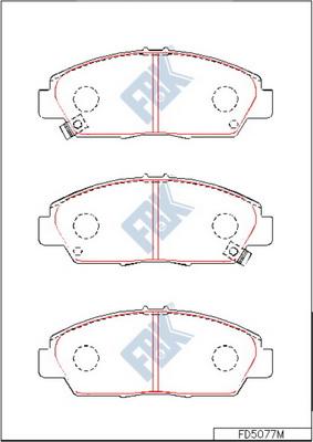 FBK FD5077M - Kit de plaquettes de frein, frein à disque cwaw.fr