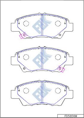 FBK FD5856M - Kit de plaquettes de frein, frein à disque cwaw.fr