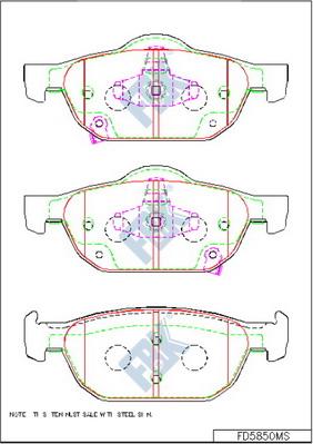 FBK FD5850MS - Kit de plaquettes de frein, frein à disque cwaw.fr