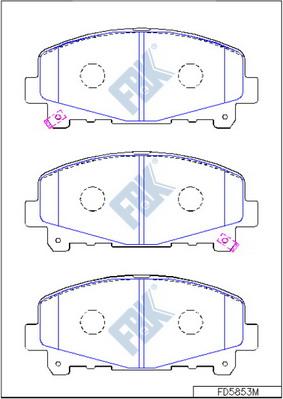 FBK FD5853M - Kit de plaquettes de frein, frein à disque cwaw.fr