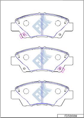 FBK FD5868M - Kit de plaquettes de frein, frein à disque cwaw.fr