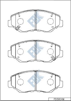 FBK FD5804M - Kit de plaquettes de frein, frein à disque cwaw.fr