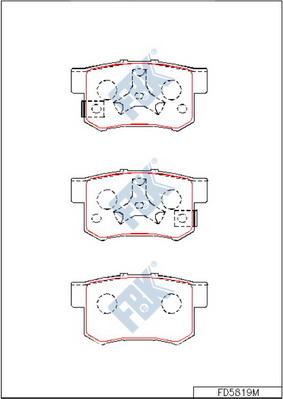 FBK FD5819M - Kit de plaquettes de frein, frein à disque cwaw.fr