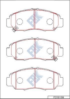 FBK FD5816M - Kit de plaquettes de frein, frein à disque cwaw.fr