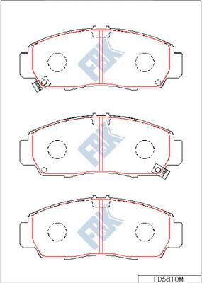 FBK FD5810M - Kit de plaquettes de frein, frein à disque cwaw.fr