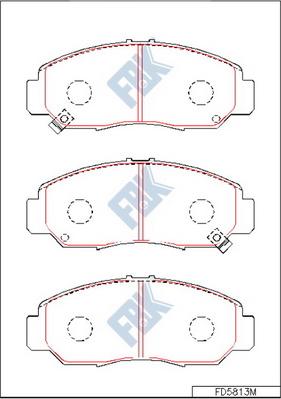 FBK FD5813M - Kit de plaquettes de frein, frein à disque cwaw.fr