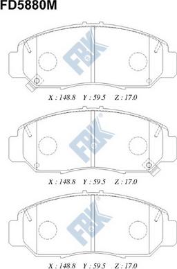 FBK FD5880M - Kit de plaquettes de frein, frein à disque cwaw.fr