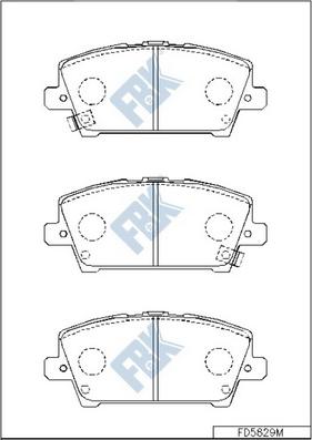 FBK FD5829M - Kit de plaquettes de frein, frein à disque cwaw.fr