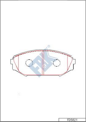 FBK FD5821 - Kit de plaquettes de frein, frein à disque cwaw.fr