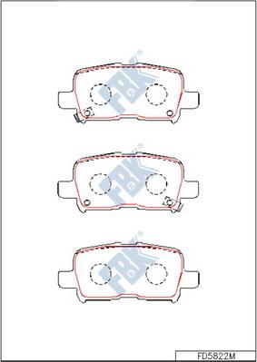 FBK FD5822M - Kit de plaquettes de frein, frein à disque cwaw.fr