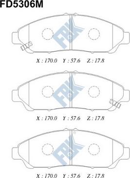 FBK FD5306M - Kit de plaquettes de frein, frein à disque cwaw.fr