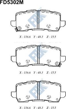 FBK FD5302M - Kit de plaquettes de frein, frein à disque cwaw.fr