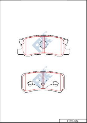 FBK FD6095 - Kit de plaquettes de frein, frein à disque cwaw.fr