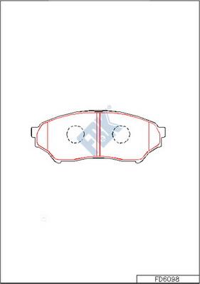 FBK FD6098 - Kit de plaquettes de frein, frein à disque cwaw.fr