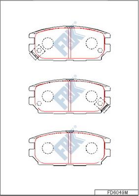 FBK FD6049M - Kit de plaquettes de frein, frein à disque cwaw.fr