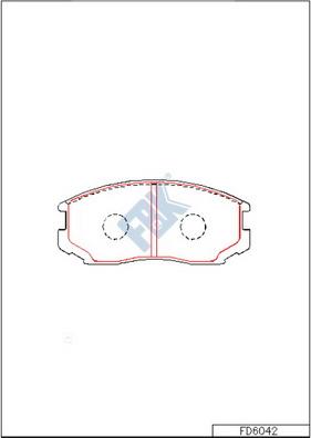 FBK FD6042 - Kit de plaquettes de frein, frein à disque cwaw.fr