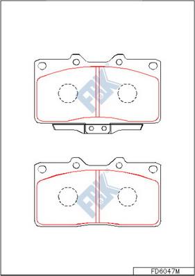 FBK FD6047M - Kit de plaquettes de frein, frein à disque cwaw.fr