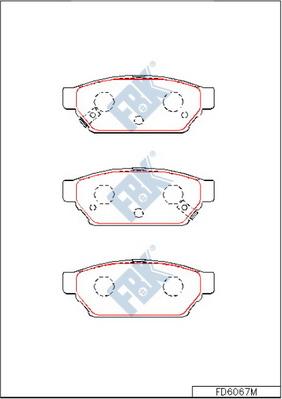 FBK FD6067M - Kit de plaquettes de frein, frein à disque cwaw.fr