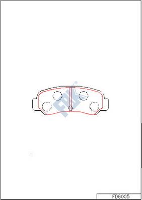 FBK FD6005 - Kit de plaquettes de frein, frein à disque cwaw.fr