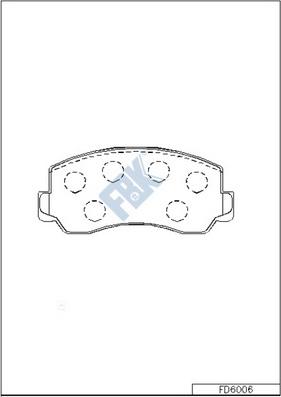 FBK FD6006 - Kit de plaquettes de frein, frein à disque cwaw.fr