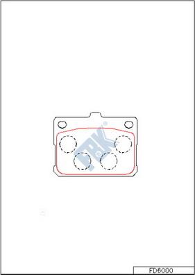 FBK FD6000 - Kit de plaquettes de frein, frein à disque cwaw.fr