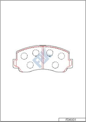 FBK FD6001 - Kit de plaquettes de frein, frein à disque cwaw.fr