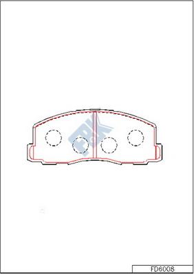 FBK FD6008 - Kit de plaquettes de frein, frein à disque cwaw.fr