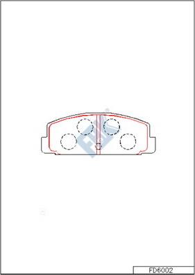 FBK FD6002 - Kit de plaquettes de frein, frein à disque cwaw.fr