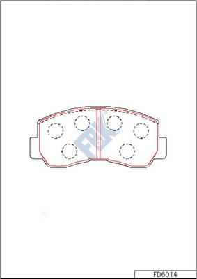 FBK FD6014 - Kit de plaquettes de frein, frein à disque cwaw.fr