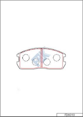 FBK FD6010 - Kit de plaquettes de frein, frein à disque cwaw.fr