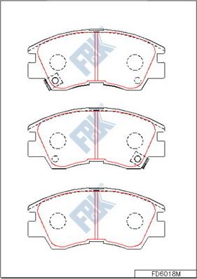 FBK FD6018M - Kit de plaquettes de frein, frein à disque cwaw.fr