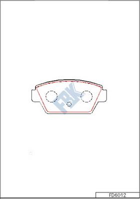 FBK FD6012 - Kit de plaquettes de frein, frein à disque cwaw.fr