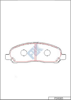 FBK FD6085 - Kit de plaquettes de frein, frein à disque cwaw.fr